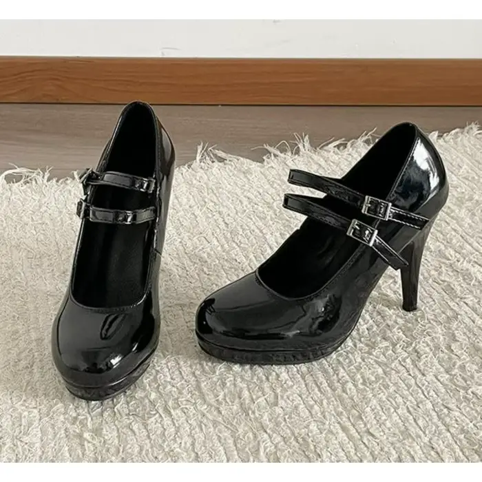 Escarpins de luxe à talons hauts pour femmes, nouvelle collection Printemps-Automne 2026, style Mary Jane rétro, chaussures à talon aiguille élégantes