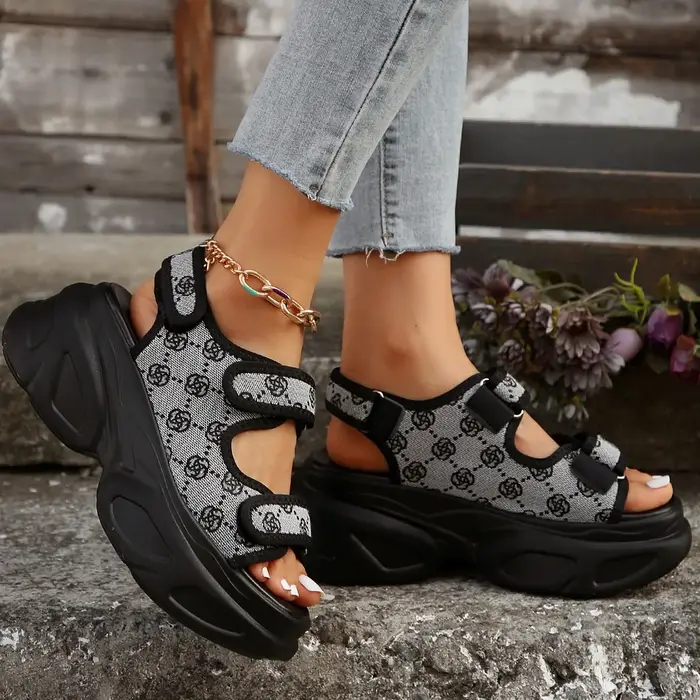 Sandales à l'offre elles compensées légères pour femmes, pantoufles optiques, chaussures de plage dé