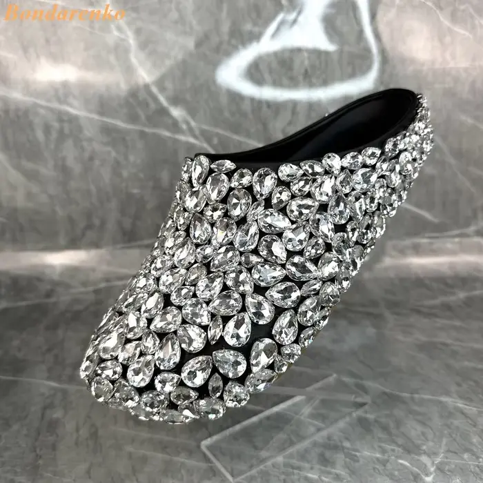 Sandales à enfiler pour femmes, chaussures sexy, rondes, plates avec biscuits, de styliste d'été, dé