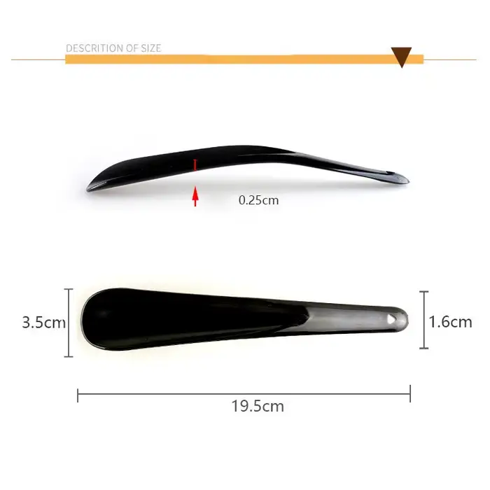 Chausse-pied en plastique léger avec aide au corne à chaussures de voyage pour hommes femmes-enfants accessoires d'aide portables pour les personnes âgées