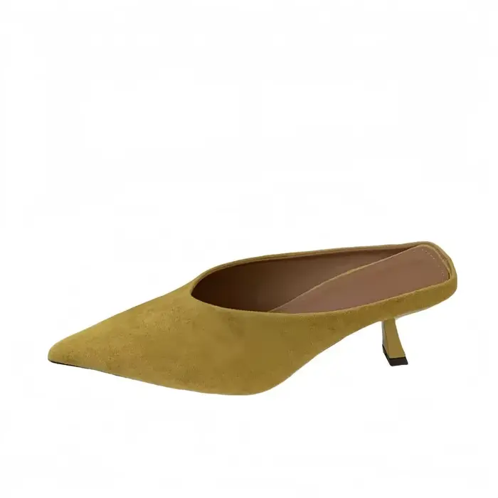 Bout pointu femmes pantoufles talons hauts robe De luxe Mules chaussures mode Sexy pompes 2025 été élégant concepteur Zapatos De Mujer
