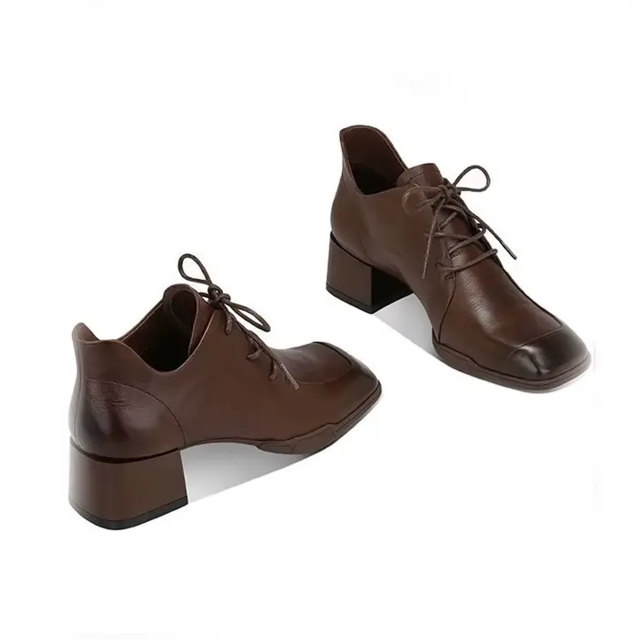 Chaussures Mary Jane en cuir véritable avec semelle intérieure en peau de mouton pour femme, nouvell