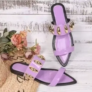 Mules confortables en peau de serpent à semelle plate pour femmes, chaussures à bout pointu tendance