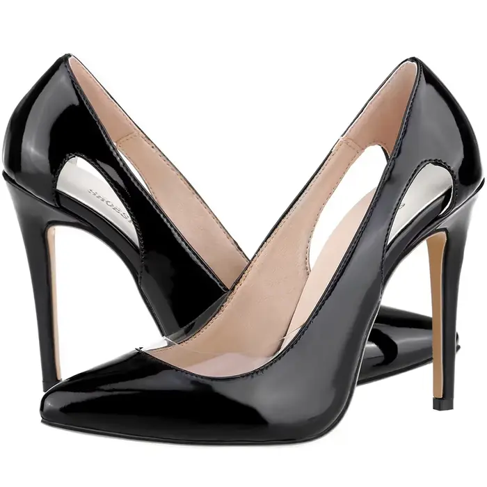 Escarpins pointus à talons hauts pour femmes, châssis aiguille creux sexy, robe à talons fins, chaus