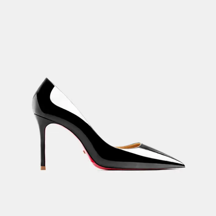 Talons de créateur pour femmes en cuir marque de luxe pompes fond rouge bout pointu talons hauts élé