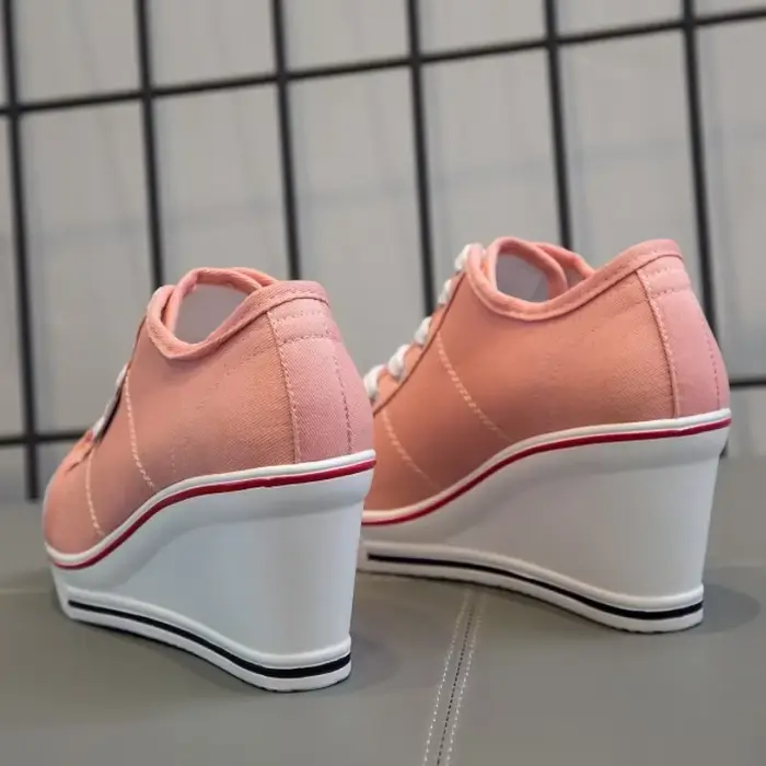 Chaussures femmes nouvelle femme toile compensée vulcaniser