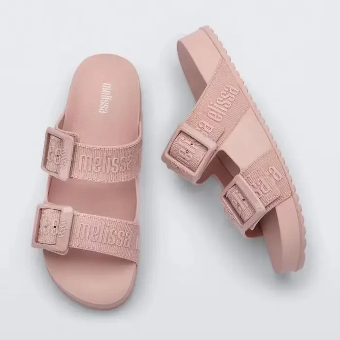 Sandales d'été pour femmes Melissa, chaussures en gelée à lanières larges, talon épais, style décontracté, en PVC, forme bouche de poisson