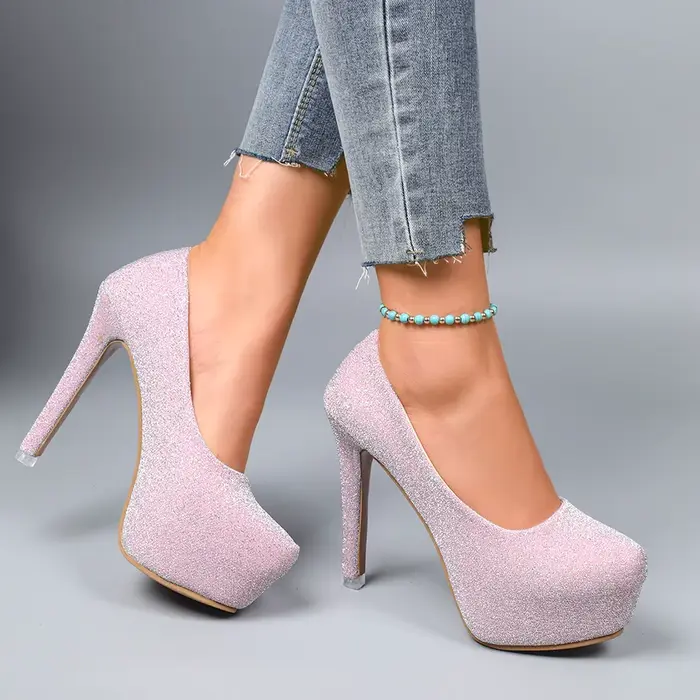 Escarpins à talons aiguilles pour femmes, Sexy, décontractés, grande taille, plateforme, chaussures 