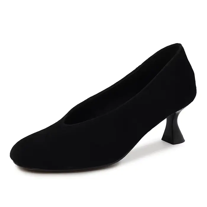 JOZHAMTA taille 33-40 femmes en cuir véritable pompes à talons hauts mode bureau dames chaussures ha