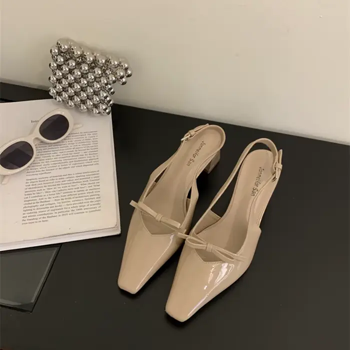 Sandales d'été 2026 à talons hauts pour femmes, escarpins élégants à bout carré pour le bureau, sand