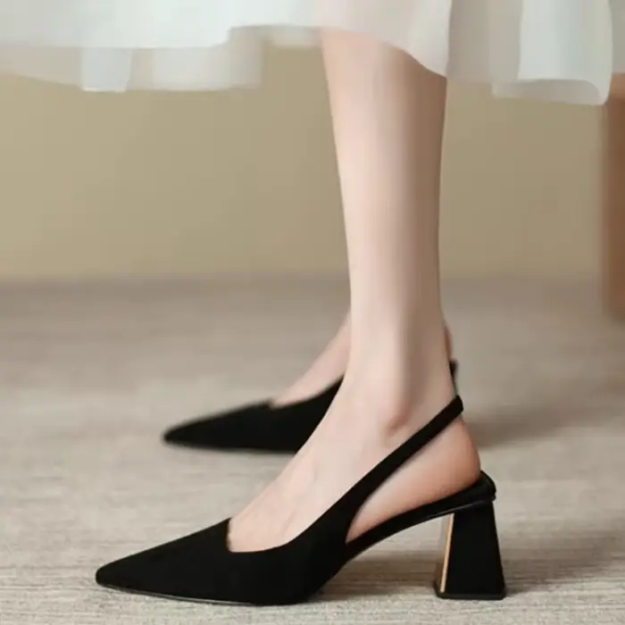 Sandales noires femmes été nouvelle mode