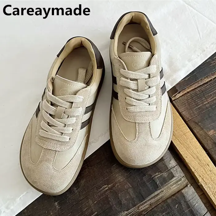 Careaymade-Chaussures en cuir véritable pour femmes, grande taille, semelle souple conviviale rée, p