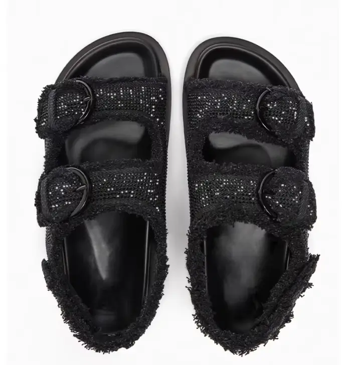Été 2025 décontracté chaussures plates de plage femmes semelle épaisse plate-forme