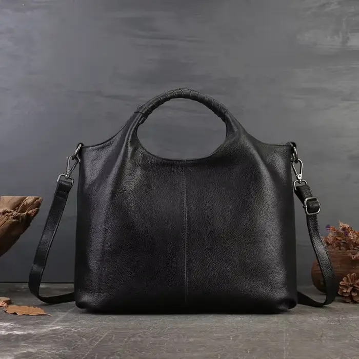 Sac fourre-tout Vintage en cuir véritable pour femmes, fourre-tout de bonne qualité, grand sac à ban