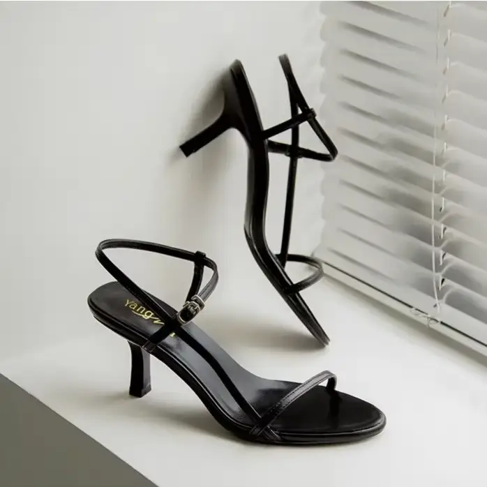 Sandalias-Chaussures à talons hauts sexy pour femmes, tendance anti-saison, sandales à talons minces