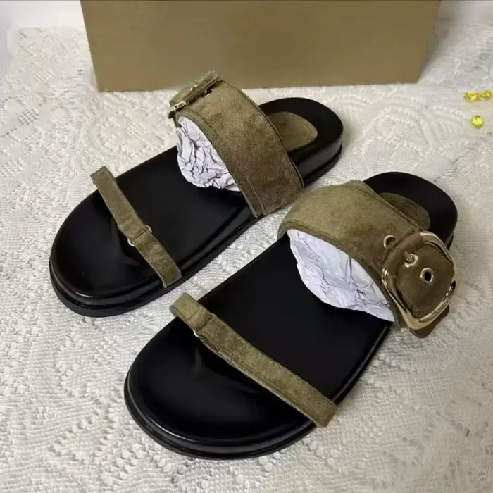 Sandales d'été à semelle épaisse pour femmes, chaussures de plage confortables à semelle plate, déco