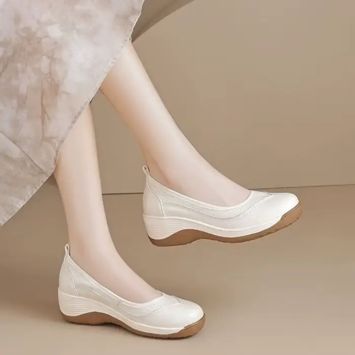 Chaussures plates compensées à enfiler pour femmes
