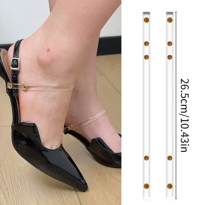 Sangles de fixation élastiques réglables transparentes et invisibles pour talons hauts, anti-chute, 