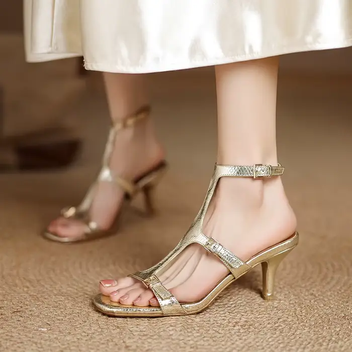 Sandales d'été en microfibre pour femmes