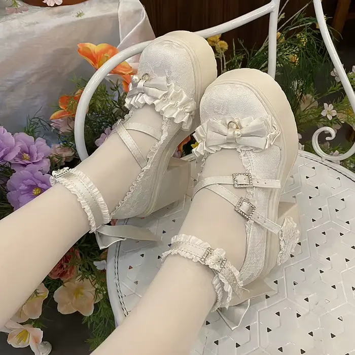 Chaussures Lolita Lace Mary Jane originales de Style japonais, uniforme JK, mode confortable, douce