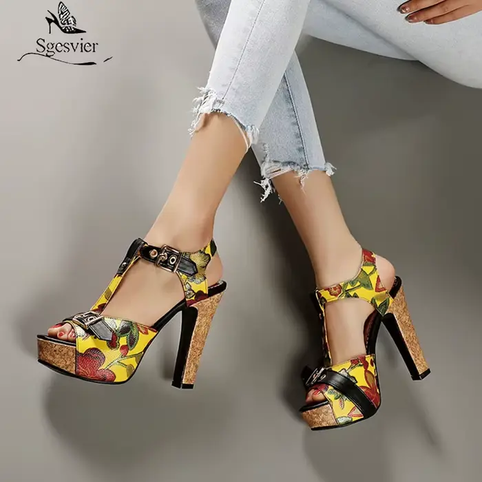 SJoleship-Sandales à talons hauts pour femmes