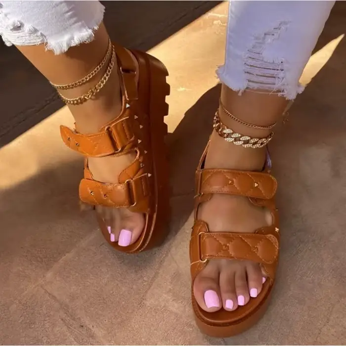 Sandales à semelle optique double couche pour femmes