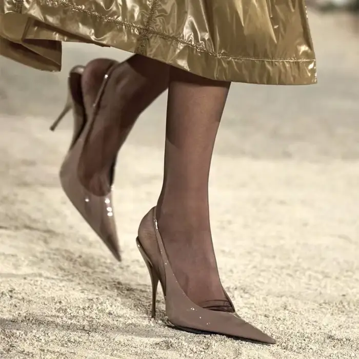 Sandales creuses simples à dos pointu pour femmes