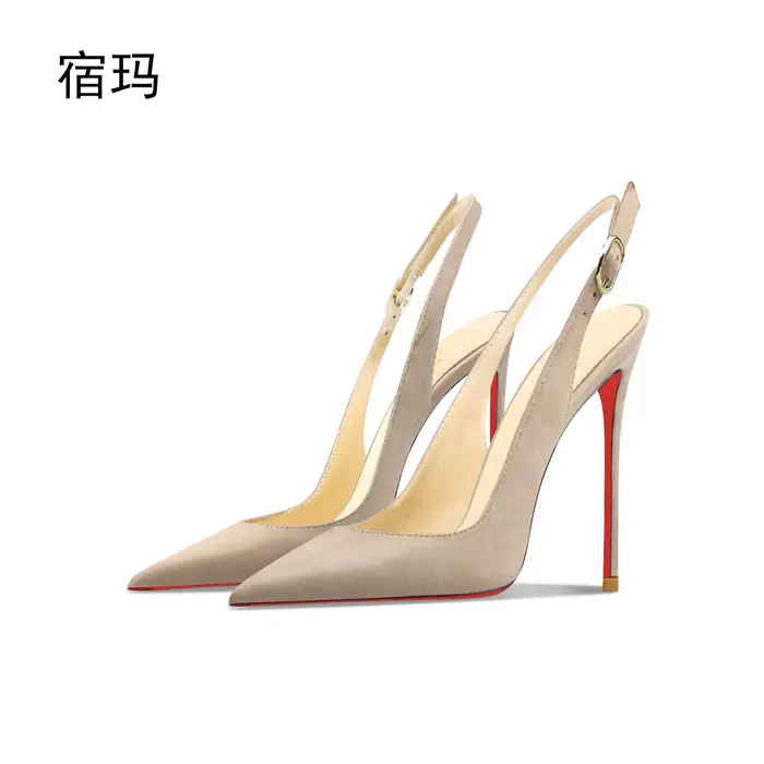 Sandales en cuir verni noir, nouveau style d'été, bouche peu profonde, bout pointu, talon fin, talon