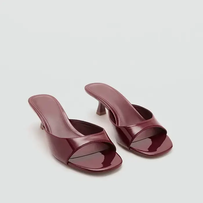 Sandales mules confortables à talon chaton pour femme