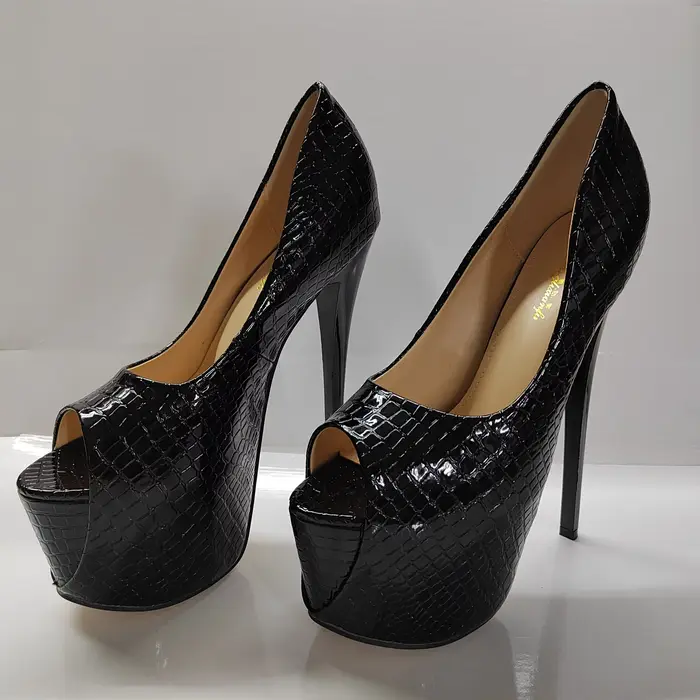 Escarpins à Talons Hauts Fins de 22cm pour Femme, Plateformes Parka Ouvertes d'Été, Défilés de Défil