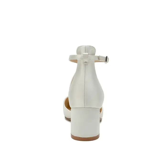 Chaussures de mariée à talon bloc bas pour femme
