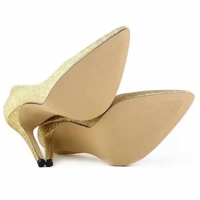 Femmes pompes or argent paillettes mode Sexy 11 cm talons hauts Serpentine bout pointu