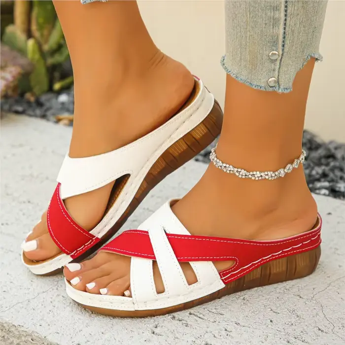 Été femme chaussures sandales respirant chaussures femme diapositives sandales femme sandales à talo