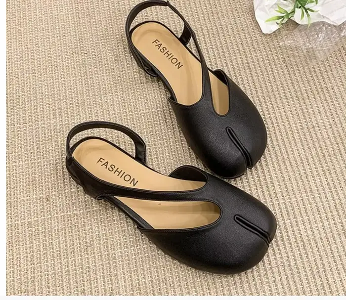 Sandales plates à bout fendu pour femme, collection été 2026, style designer, Tabi Ninja Slingback,