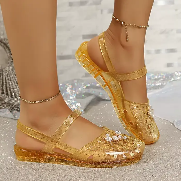 Sandales d'été transparentes en gelée pour femme 2026