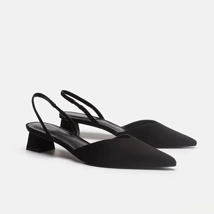 Baotou – sandales d'été simples à talons carrés et pointus pour femmes, chaussures simples à talons 