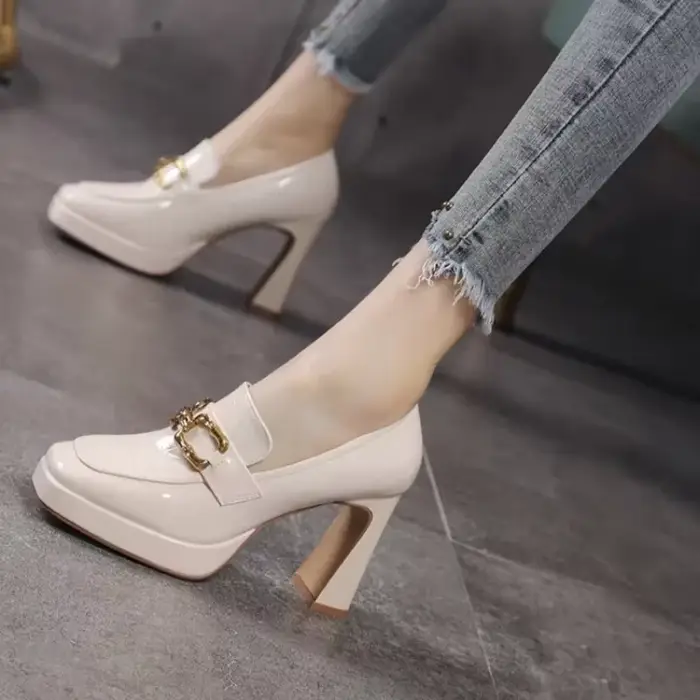 Escarpins à Talons Hauts Carrés pour Femme