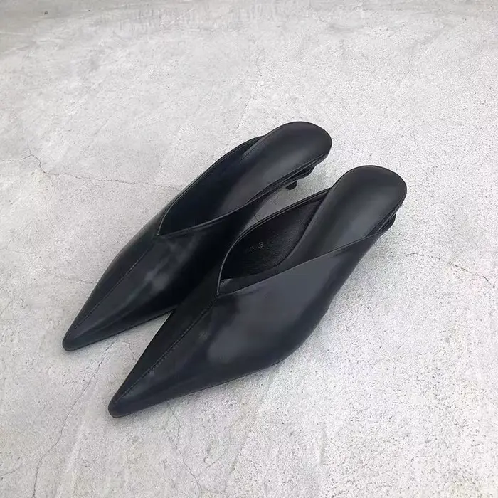 Pantoufles à talons élégantes pour femmes, Mules à bout pointu, chaussures à la mode, sandales d'été