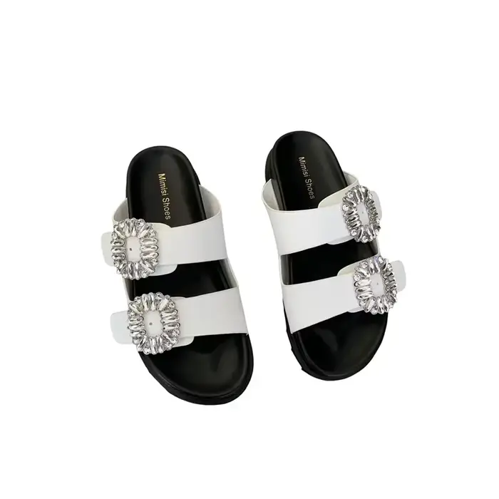 Sandales à Plateforme avec Strass pour Femme