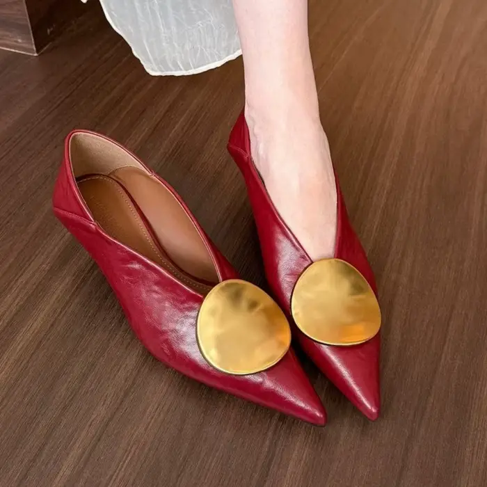 Chaussures à talons de luxe pour femmes, escarpins à bout pointu et talons bas, chaussures de créate