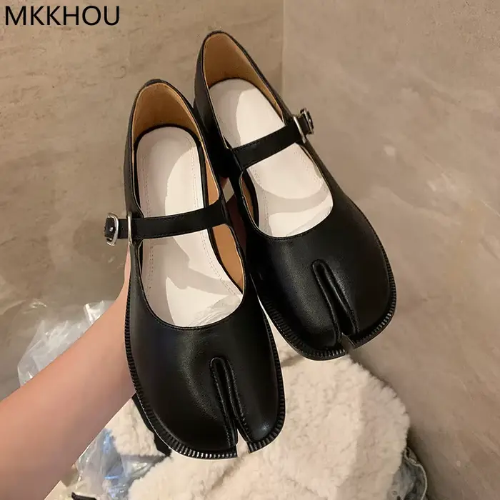 MKKHOU mode chaussures pour femmes nouvelle haute qualité en cuir bout fendu Mary Jane chaussures co