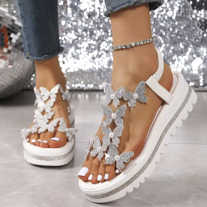 2025 femmes sandales à talons hauts plate-forme à la mode sandales papillon chaussures De créateur c