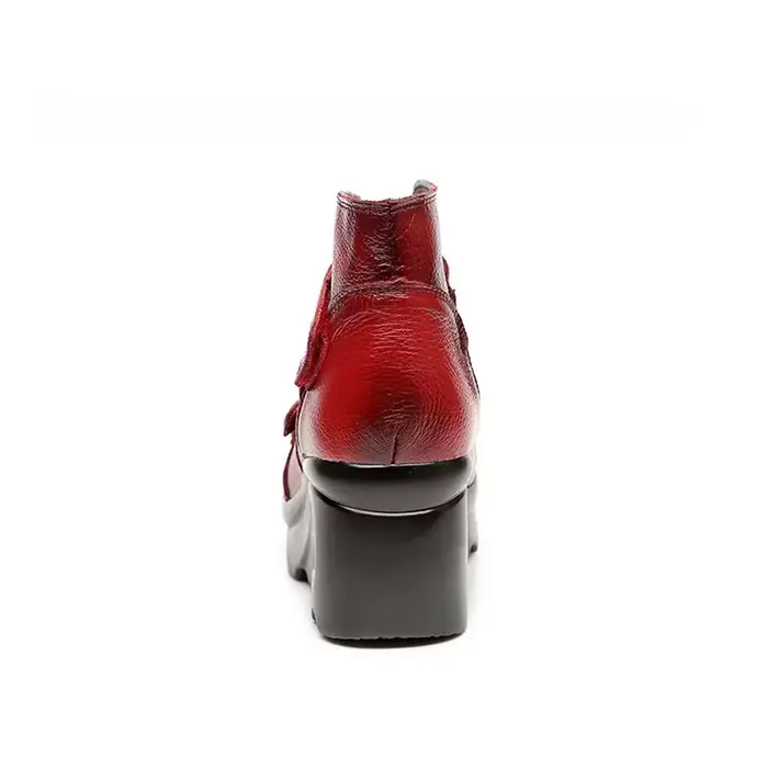 XMWRLW femmes printemps été sandales plate-forme chaussures Style rétro en cuir véritable sandales d