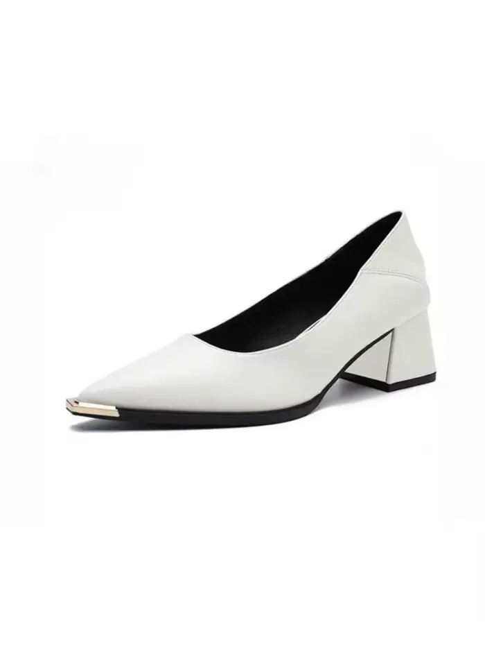 Chaussures simples à bout pointu pour femmes, simples, à la mode et élégantes, socialite française,