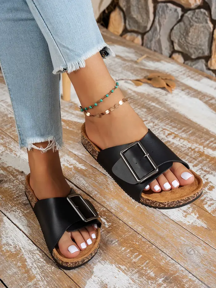 Mules pour femmes et adolescentes, nouvelles pantoufles décontractées rétro printemps/été, texture l