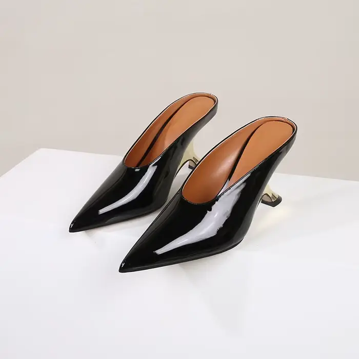Mules à talons hauts pour femmes, nouveau Design à la mode, pantoufles concises à bout pointu peu pr