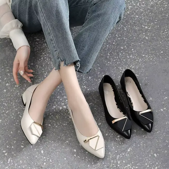 Mocassins à talons épais pour femmes