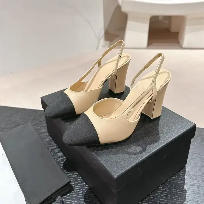 Nouvelles sandales de luxe en cuir noir de haute qualité pour femmes