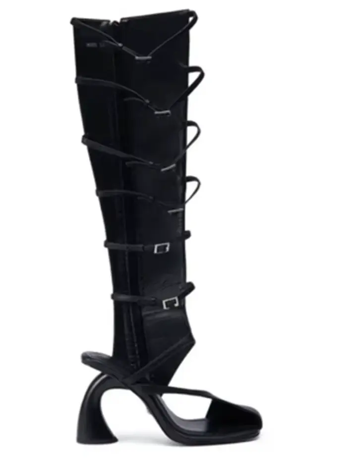 Sandales à talons hauts épaisses et originales, style été 2026 Europe et Amérique, bottes tendance à