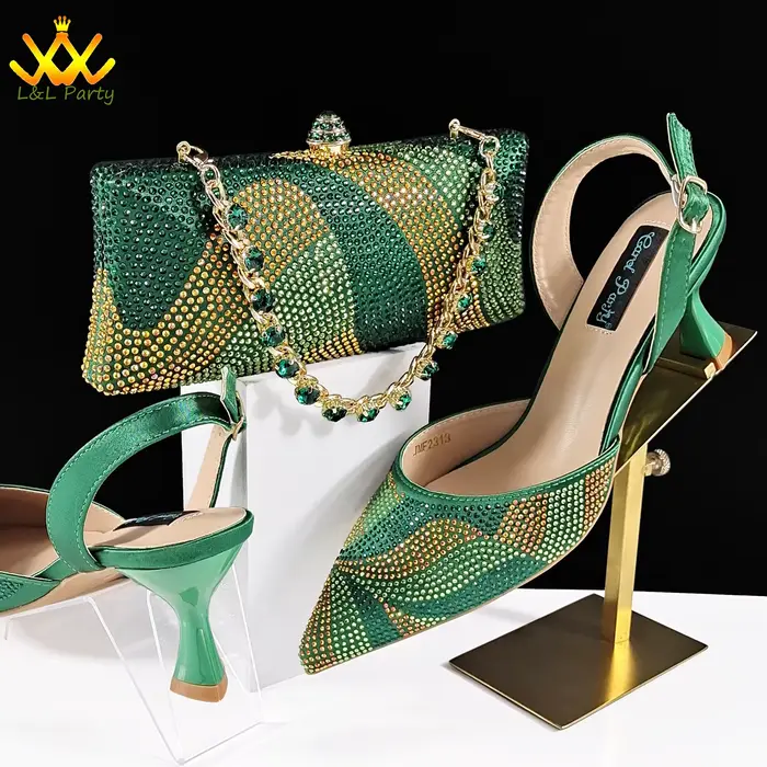 Chaussures au Design italien de haute qualité, ensemble de sacs assortis, escarpins à bout pointu po